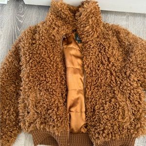 Fuzzy Bomber Jacket